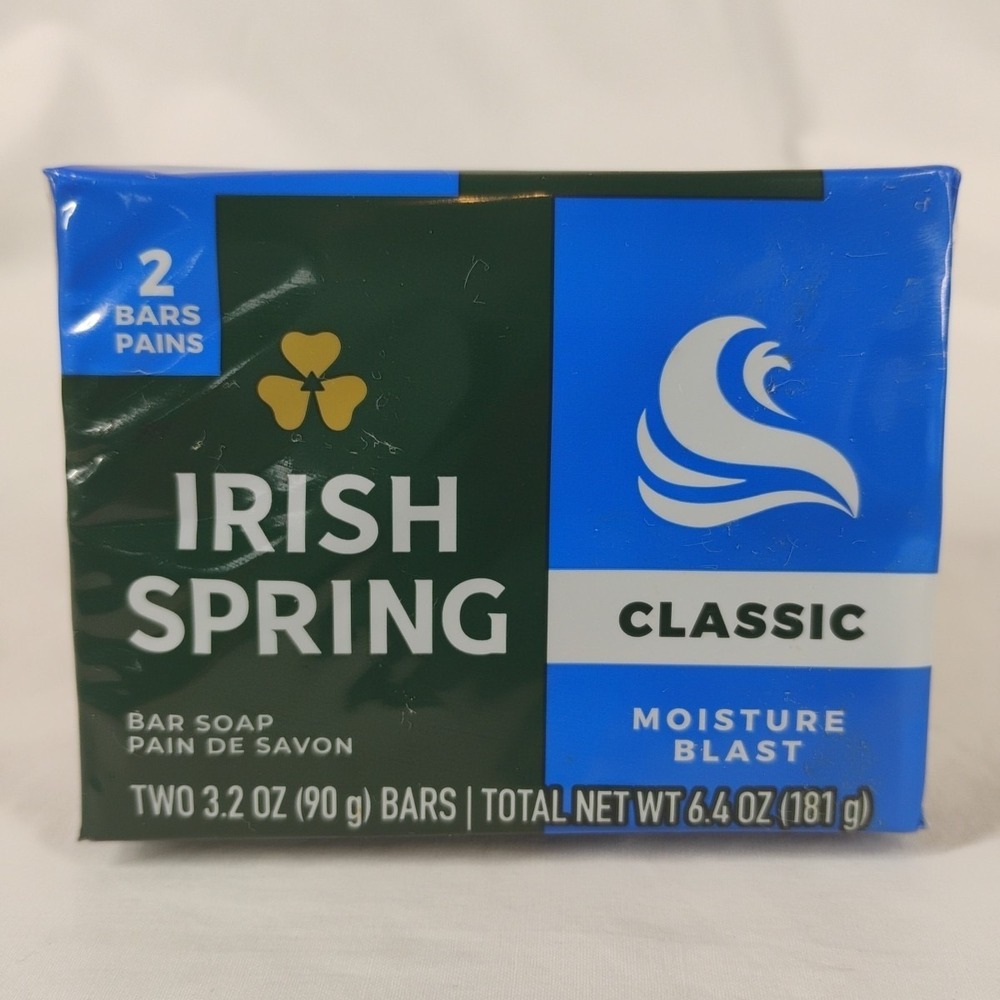 2-Pack Irish‎ Spring Classic Moisture Blast Soap 3.2 oz Bars Colgate-Palmolive